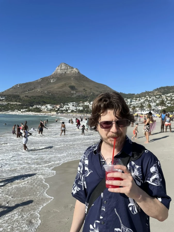 An OpenHuman at Camps Bay Beach